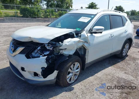 2016 Nissan Rogue Sv из США, поврежденный, VIN KNMAT2MV0GP664281